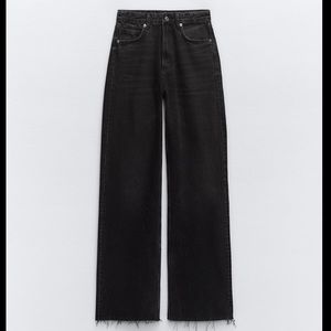 Zara wide leg black jeans